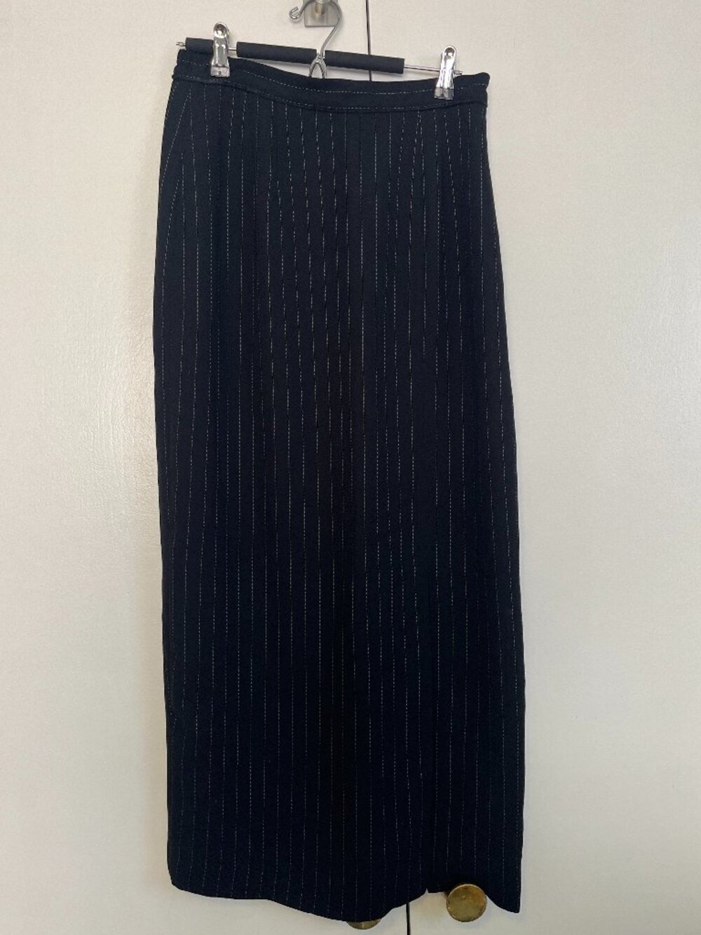 Vintage Adolfo Atelier pinstripe maxi skirt -- size 10